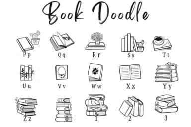 Book Doodle by Suphitchaya — Dingbats Font — thumbnail 3