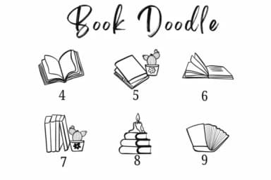 Book Doodle by Suphitchaya — Dingbats Font — thumbnail 4