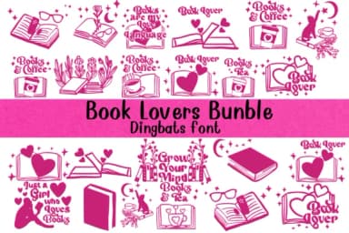Book Lovers Bundle by Nongyao — Dingbats Font — thumbnail 1