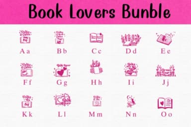 Book Lovers Bundle by Nongyao — Dingbats Font — thumbnail 2