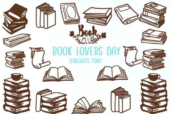Book Lovers Day by Nongyao — Dingbats Font