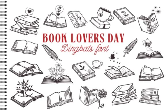 Book Lovers Day by Nun Sukhwan — Dingbats Font
