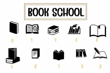 Book School by PraewDesigns — Dingbats Font — thumbnail 4