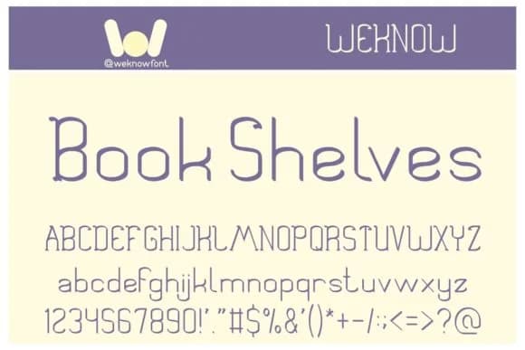 Book Shelves by weknow — Slab Serif Font