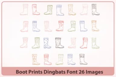 Boot Prints by Happy Bamboo — Dingbats Font — thumbnail 3