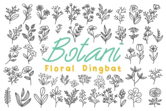 Botani by Letterayu — Dingbats Font