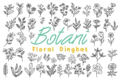 Botani by Letterayu — Dingbats Font — thumbnail 1