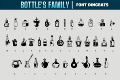 Bottle's Family by onoborgol — Dingbats Font — thumbnail 2