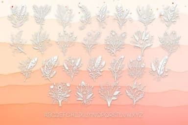 Bouquet of Feathers by MOMAT THIRTYONE — Dingbats Font — thumbnail 2