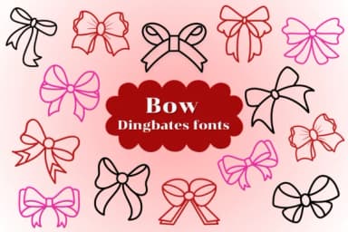 Bow by Natchuta — Dingbats Font — thumbnail 1