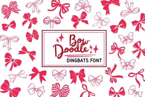 Bow Doodle by PraewDesigns — Dingbats Font