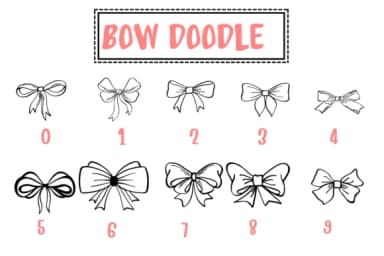 Bow Doodle by PraewDesigns — Dingbats Font — thumbnail 4