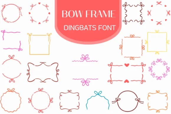 Bow Frame by Heartcraft Atelier — Dingbats Font