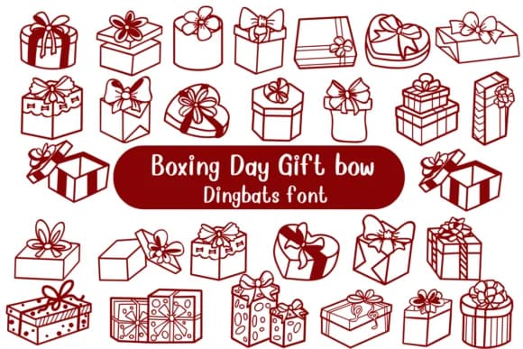 Boxing Day Gift Bow by Nongyao — Dingbats Font