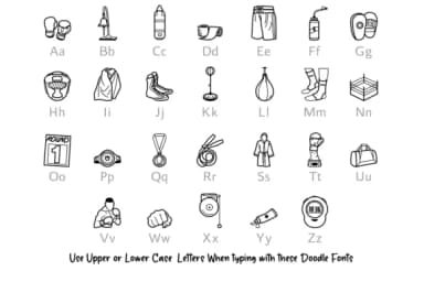 Boxing Doodle by digitalplannerland — Dingbats Font — thumbnail 2