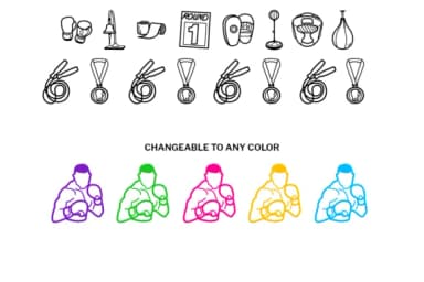 Boxing Doodle by digitalplannerland — Dingbats Font — thumbnail 3