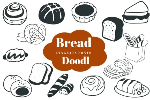 Bread Doodle by Suphitchaya — Dingbats Font