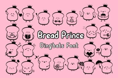 Bread Prince by Nun Sukhwan — Dingbats Font — thumbnail 1
