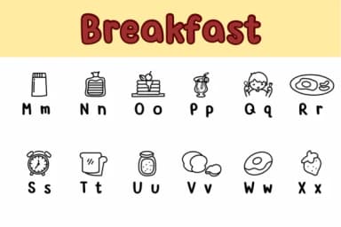 Breakfast by Chonada — Dingbats Font — thumbnail 3
