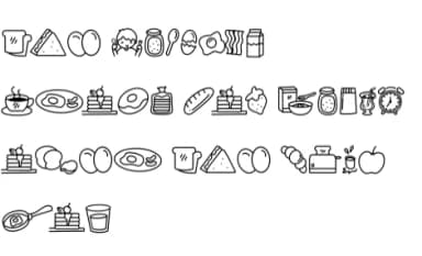 Breakfast by Chonada — Dingbats Font — thumbnail 8