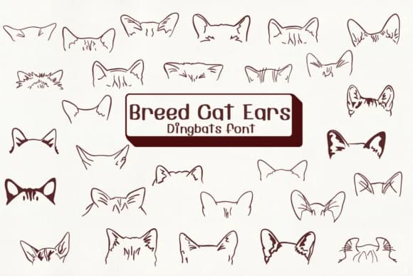 Breed Cat Ears by Ketsarin — Dingbats Font