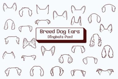 Breed Dog Ears by Ketsarin — Dingbats Font — thumbnail 1