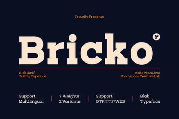 Bricko by roomspace — Slab Serif Font