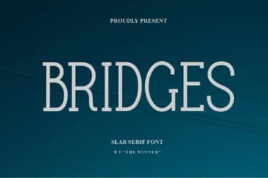 Bridges by The1stWinner — Slab Serif Font — thumbnail 1