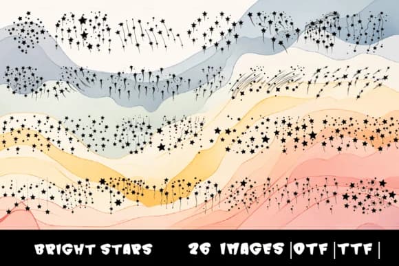 Bright Stars by MOMAT THIRTYONE — Dingbats Font