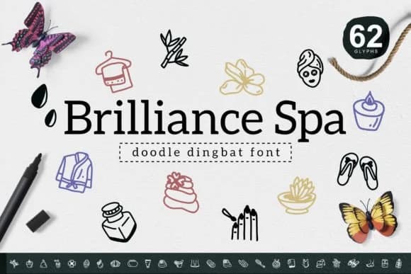 Brilliance Spa by YandiDesigns — Dingbats Font