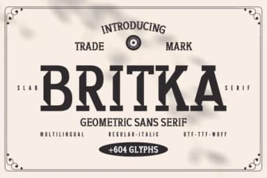 Britka by Minimalistartstudio — Slab Serif Font — thumbnail 1