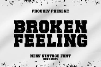 Broken Feeling by Darman (7NTypes) — Slab Serif Font — thumbnail 1