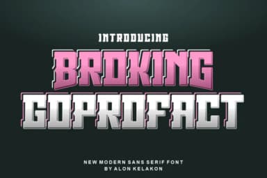 Broking Goprofact by alonkelakon — Slab Serif Font — thumbnail 1