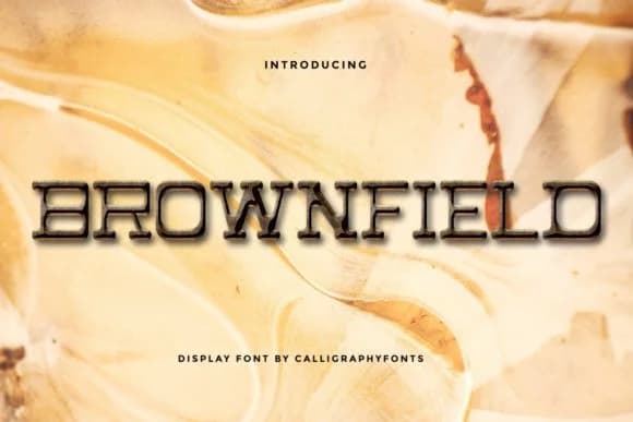 Brownfield by CalligraphyFonts — Slab Serif Font
