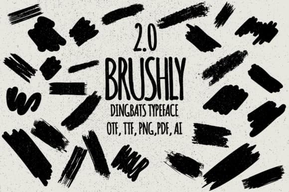 Brushly 2.0 by Minimalistartstudio — Dingbats Font