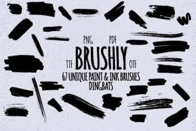 Brushly by Minimalistartstudio — Dingbats Font — thumbnail 1