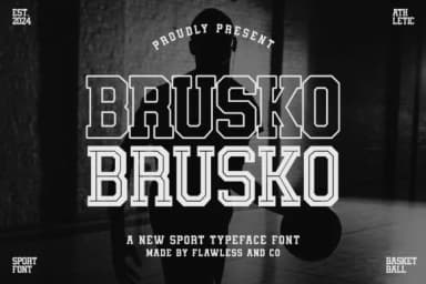 Brusko by Flawless And Co — Slab Serif Font — thumbnail 1