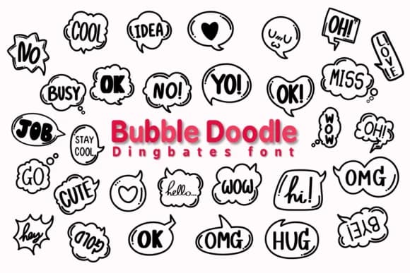 Bubble Doodle by Chonada — Dingbats Font