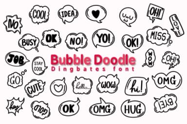 Bubble Doodle by Chonada — Dingbats Font — thumbnail 1