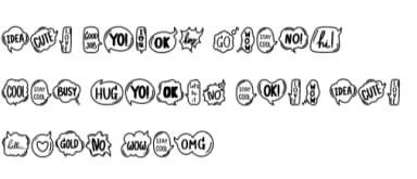 Bubble Doodle by Chonada — Dingbats Font — thumbnail 8