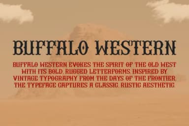 Buffalo Western by Eystore — Slab Serif Font — thumbnail 2