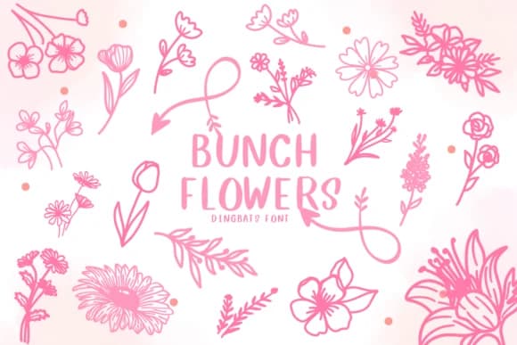 Bunch Flowers by CHANOK — Dingbats Font