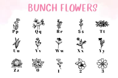 Bunch Flowers by CHANOK — Dingbats Font — thumbnail 3