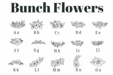 Bunch Flowers by Suphitchaya — Dingbats Font — thumbnail 2