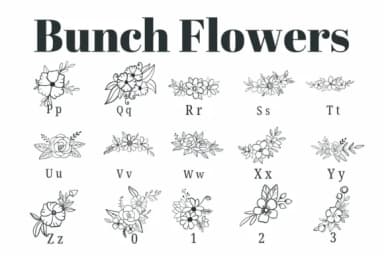 Bunch Flowers by Suphitchaya — Dingbats Font — thumbnail 3