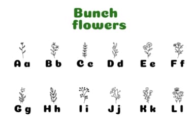 Bunch Flowers by Chonada — Dingbats Font — thumbnail 2
