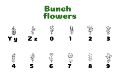 Bunch Flowers by Chonada — Dingbats Font — thumbnail 4