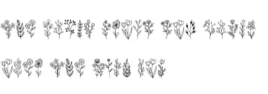 Bunch Flowers by Chonada — Dingbats Font — thumbnail 8