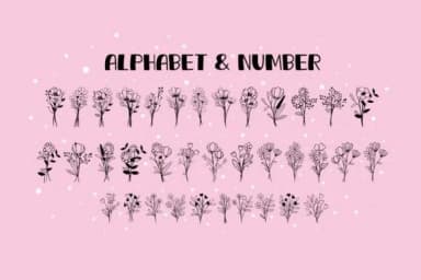 Bunch of Flowers by BK Creative Designs — Dingbats Font — thumbnail 2