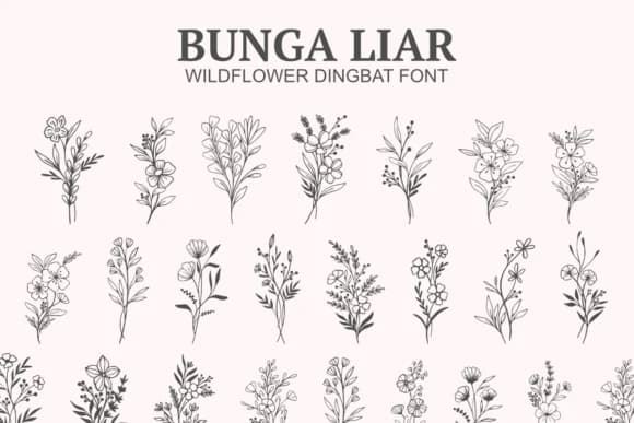 Bunga Liar by Letterayu — Dingbats Font